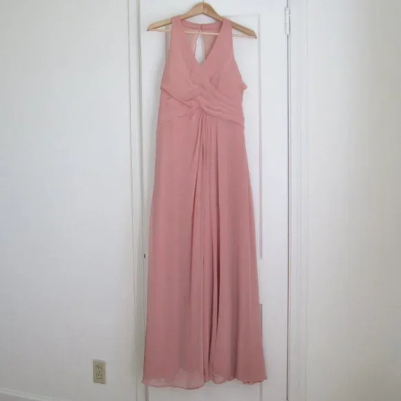 Azazie Bridesmaid Dress Pink Size A14 - Picture 2 of 5